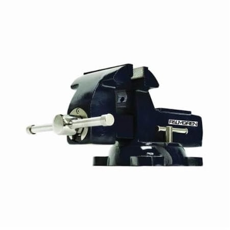 Palmgren Bench and Pipe Vise, Combination, Serrated Jaw, 7 in Jaw Opening, 6 in Jaw Width, Steel Jaw, 334 i 9629746